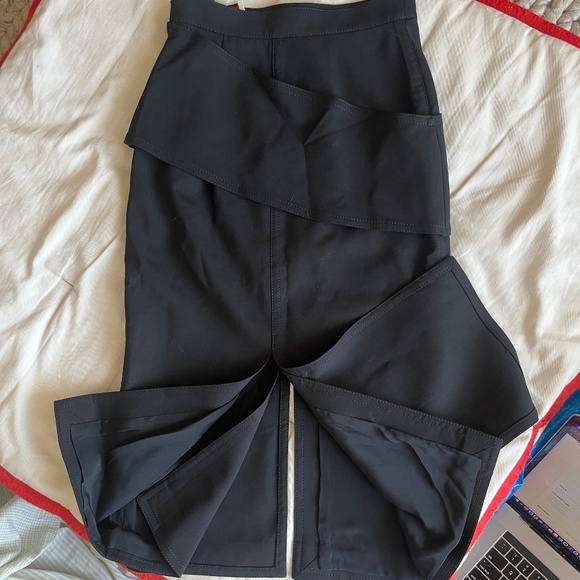 ALEXANDER MCQUEEN black pencil skirt with sash - Picture 9 of 10